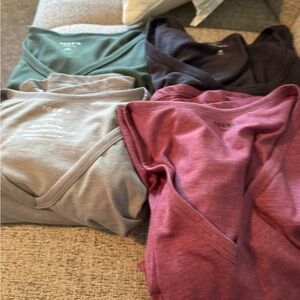 Torrid V-Neck T-Shirt Collection in Green, Gray, Black, and Pink sizes O and OO